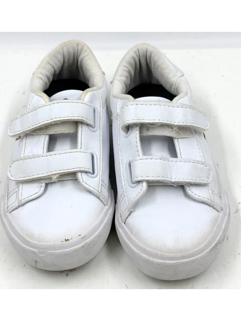 Polo Ralph Lauren Toddler Sneakers Sz 10 White Round Toe Athletic Casual Shoes